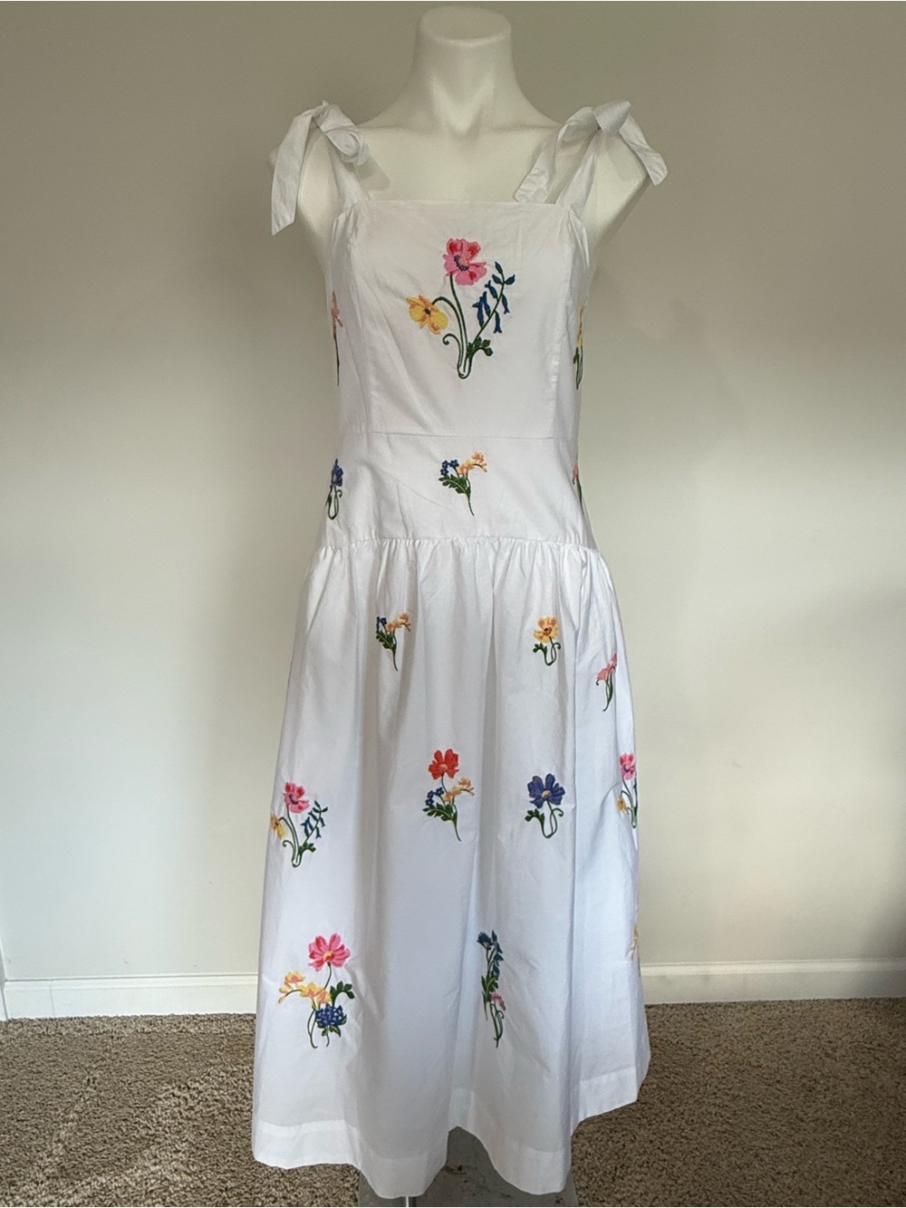 New Free Assembly Women's Embroidered Cotton Sleeveless Maxi Dress small